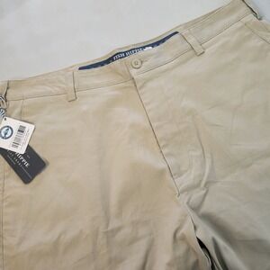 Fish Hippie Mens Drift Short Tan Stretch Twill Flat Front Khaki Size 36 NWT